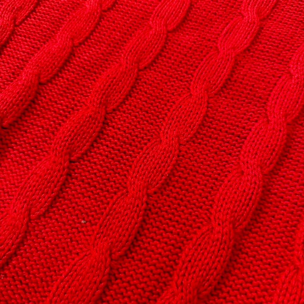 Red Cable Knit Sweater - Picture 2 of 4